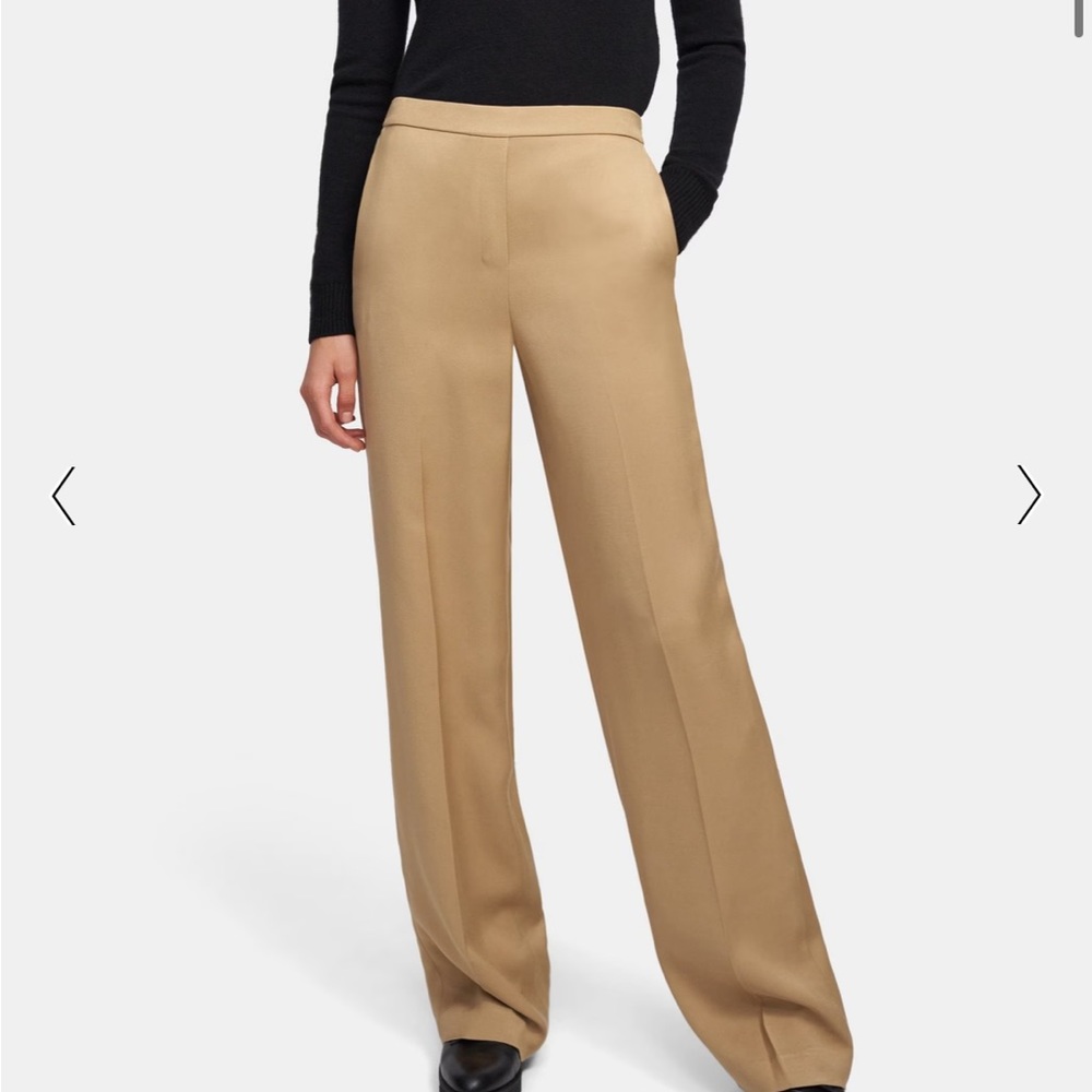 Theory - Wide Leg Pull-On Pant in Liquid Twill (ALREADY SOLD)